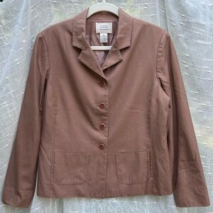 Field Manor Dusty Rose Cotton and Silk Blazer